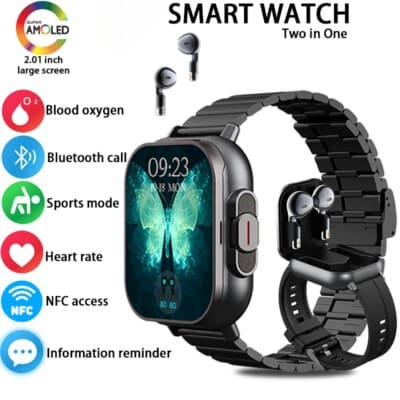 Smartwatch 2 in 1 With Earphone